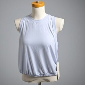NWT Lululemon Jersey Training Elastic Hem Tank Top Light  Blue Sleeveless Sz 8